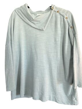 EUC J. Jill Pure Jill Lagonlook Top Ice Blue Size Large